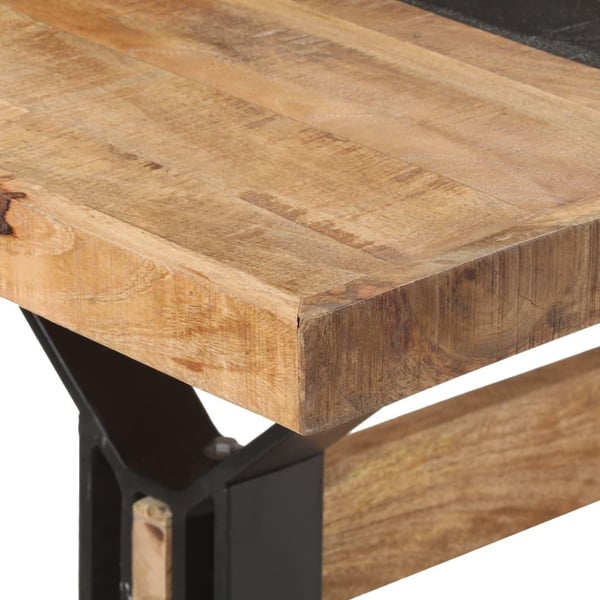 vidaXL Spisebord 180x90x76 cm grovt mangotre