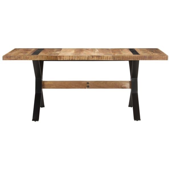 vidaXL Spisebord 180x90x76 cm grovt mangotre