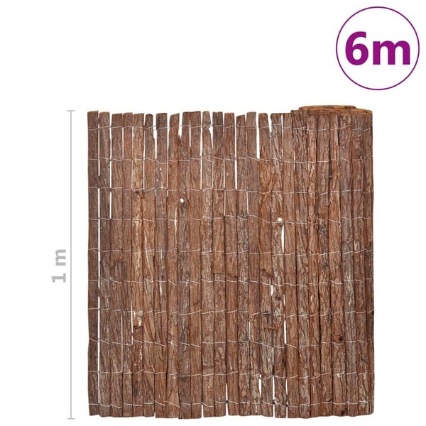 vidaXL Barkhegn Brun 100 x 600 cm Bark