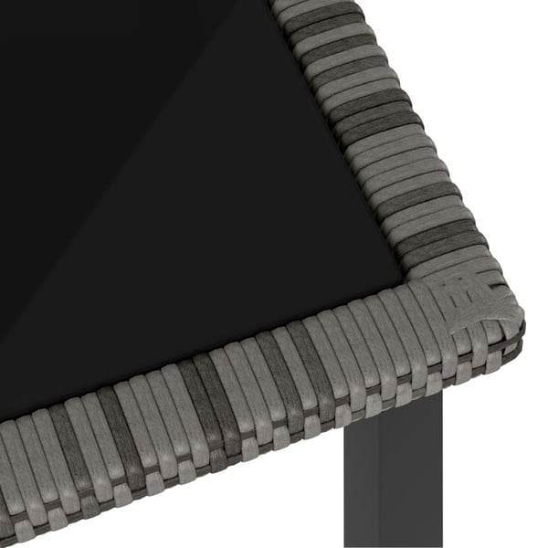vidaXL havebord 180x70x73 cm polyrattan grå
