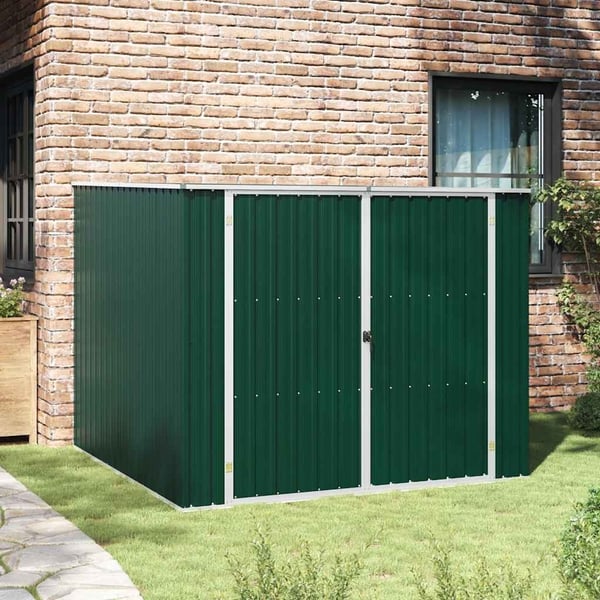 vidaXL haveskur 195x198x159 cm galvaniseret stål grøn