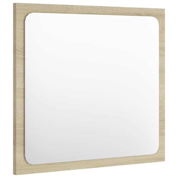 vidaXL badeværelsesspejl 40x1,5x37 cm spånplade sonoma-eg
