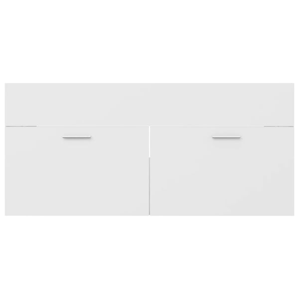 vidaXL Servantskap hvit 100x38,5x46 cm konstruert tre