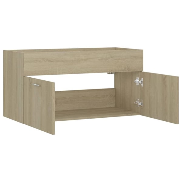 vidaXL Servantskap sonoma eik 90x38,5x46 cm konstruert tre
