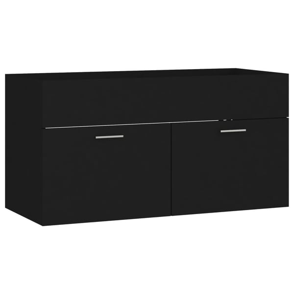vidaXL Servantskap svart 90x38,5x46 cm konstruert tre