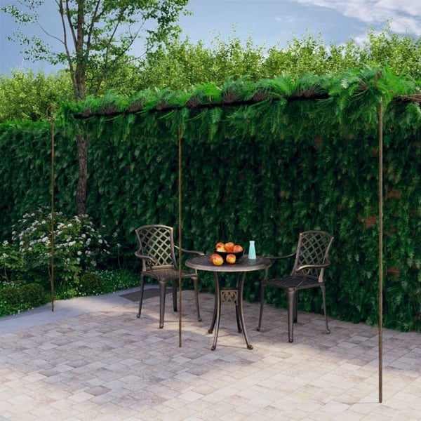 vidaXL Hagepergola antikk brun 6x3x2,5 m jern