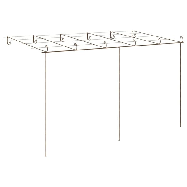 vidaXL Hagepergola antikk brun 6x3x2,5 m jern
