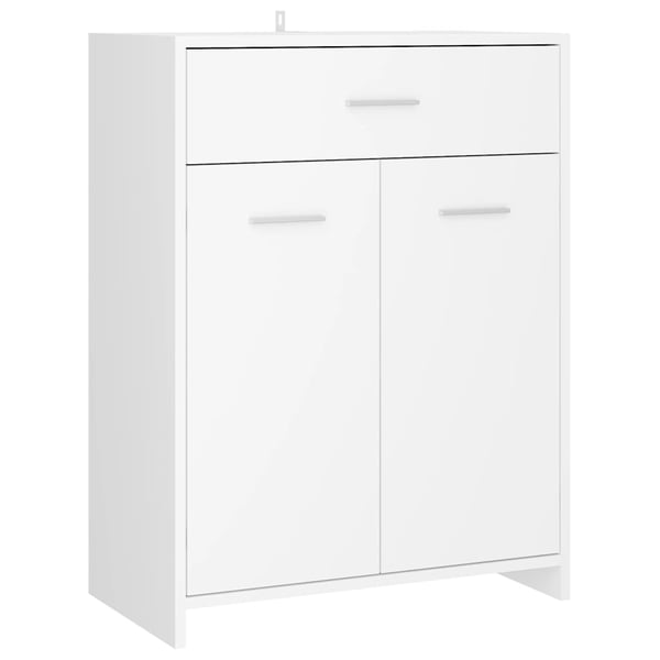 vidaXL Baderomsskap hvit 60x33x80 cm konstruert tre