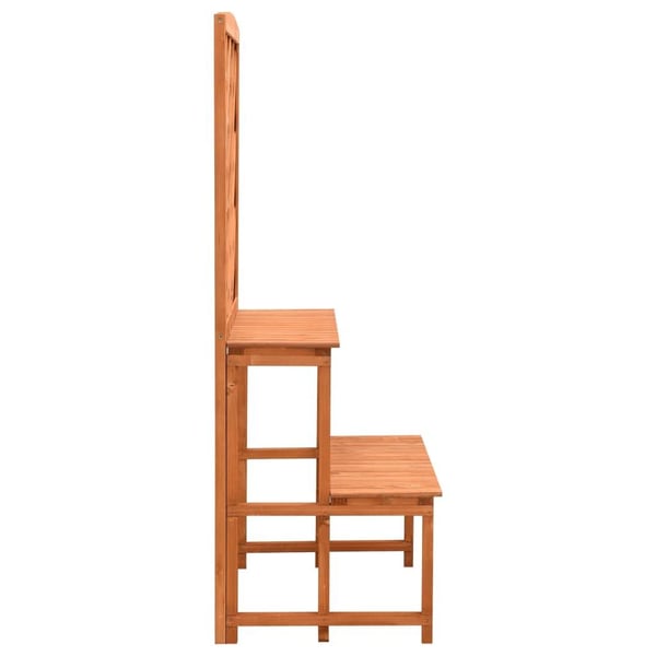 vidaXL Plantestativ med espalier oransje 70x42x120 cm heltre gran