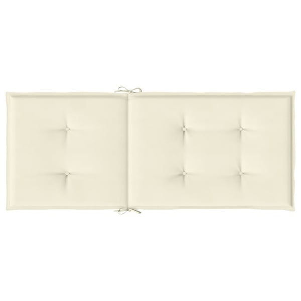 vidaXL stolehynder m. høj ryg 6 stk. 120x50x3 cm stof cremefarvet