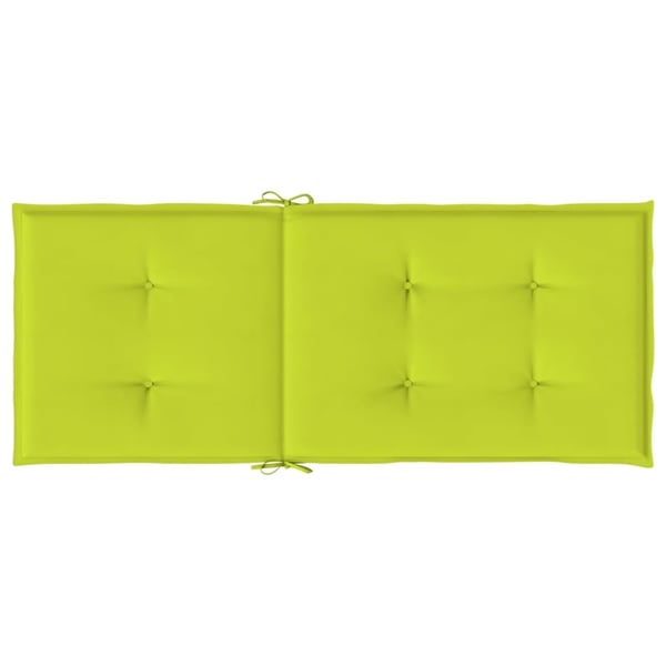 vidaXL stolehynder m. høj ryg 4 stk. 120x50x3 cm stof lysegrøn