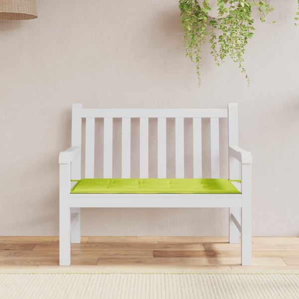 vidaXL hynde til havebænk 120x50x3 cm oxfordstof lysegrøn