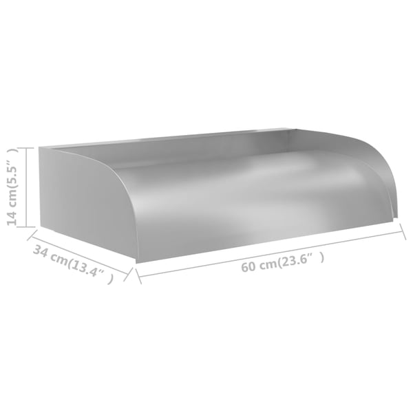 vidaXL Fossefall 60x34x14 cm rustfritt stål 304