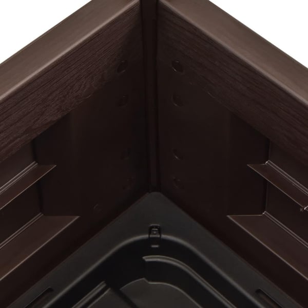 vidaXL Høybed PP mocca 43x43x35 cm