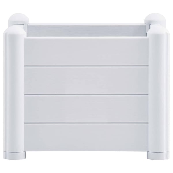 vidaXL Høybed PP hvit 43x43x35 cm