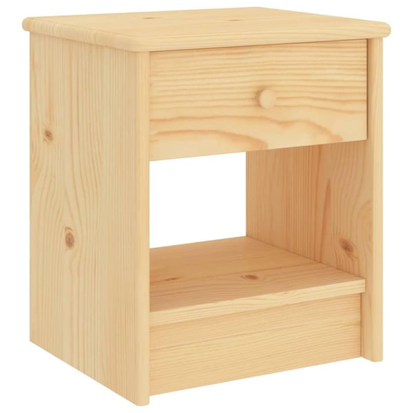 vidaXL sengebord 35x30x40 massivt fyrretræ lys træfarve