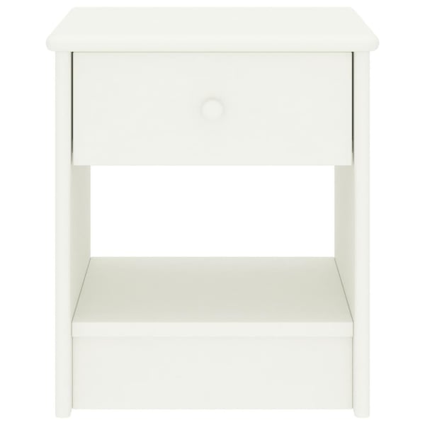 vidaXL Nattbord hvit 35x30x40 cm heltre furu