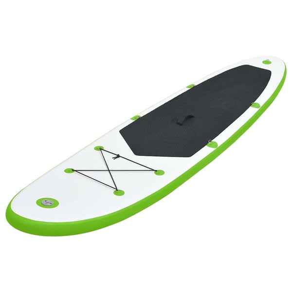 vidaXL oppusteligt paddleboard grøn og hvid