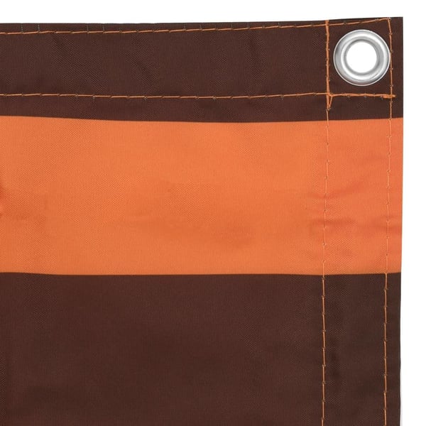 vidaXL Balkongskjerm oransje og brun 120x500 cm oxfordstoff