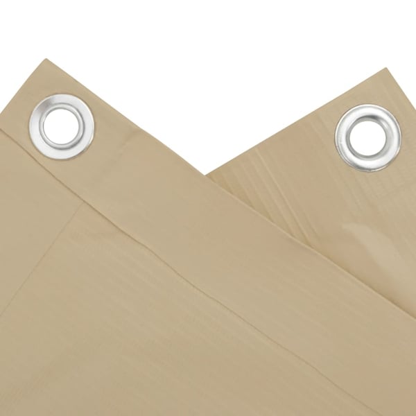 vidaXL Balkongskjerm beige 90x500 cm oxfordstoff