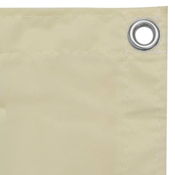 vidaXL Balkongskjerm kremhvit 90x500 cm oxfordstoff