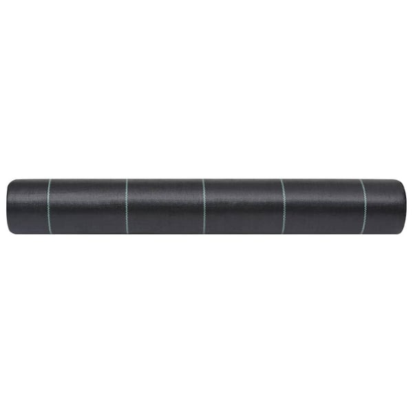 vidaXL Ogräsmatta svart 1x50 m PP