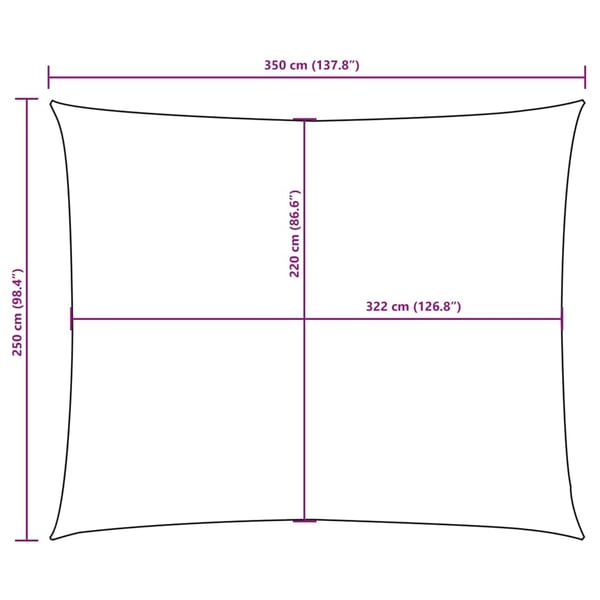 vidaXL Solseil oxfordstoff rektangulær 2,5x3,5 m beige