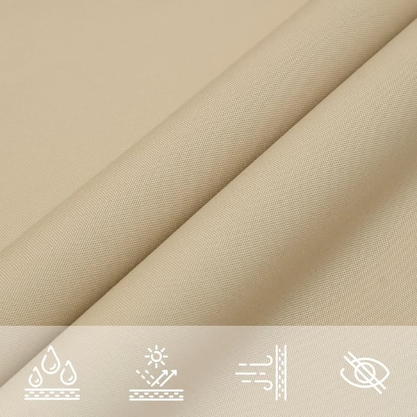 vidaXL Solseil oxfordstoff rektangulær 2,5x3,5 m beige
