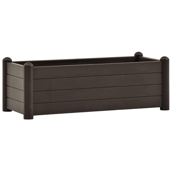 vidaXL Upphöjd odlingslåda PP mocka 100x43x35 cm