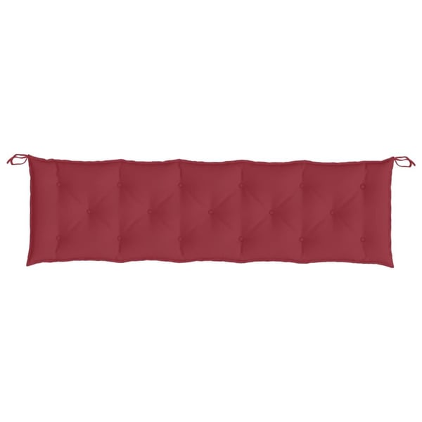 vidaXL hynder til havebænk 2 stk. 180x50x7 cm oxfordstof vinrød