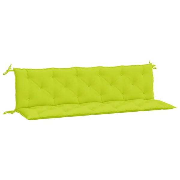 vidaXL hynder til havebænk 2 stk. 180x50x7 cm oxfordstof lysegrøn
