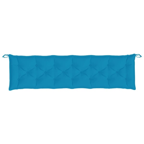 vidaXL hynder til havebænk 2 stk. 200x50x7 cm oxfordstof lyseblå