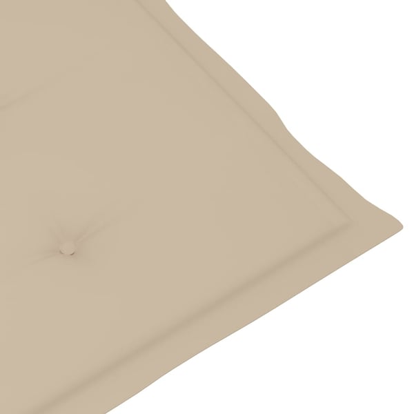 vidaXL havestole 6 stk. med beige hynder massivt teaktræ