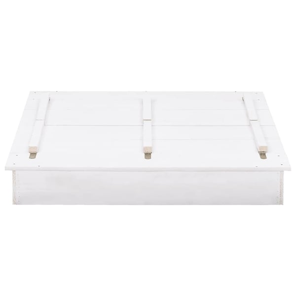 vidaXL Sandkasse gran hvit 95x90x15 cm