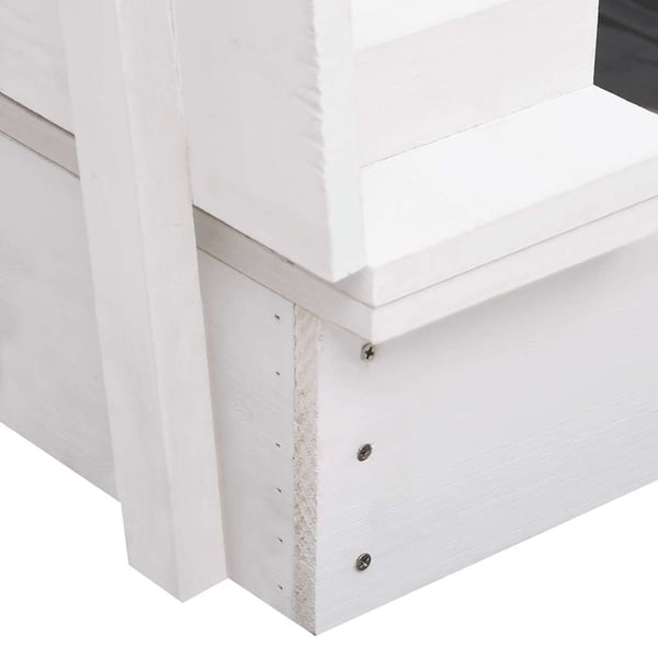 vidaXL Sandkasse gran hvit 95x90x15 cm