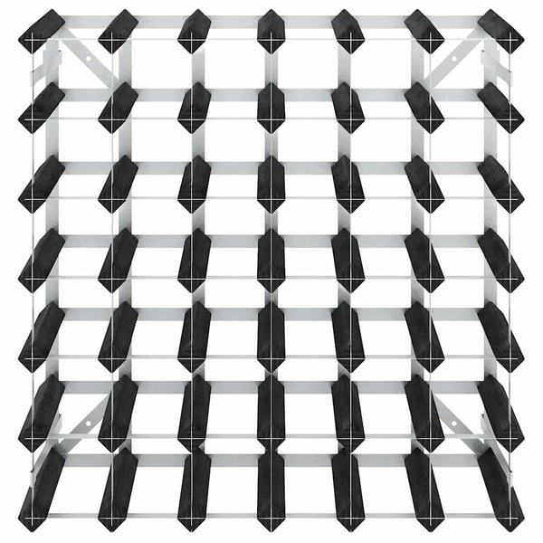 vidaXL Vinstativ for 42 flasker svart heltre furu