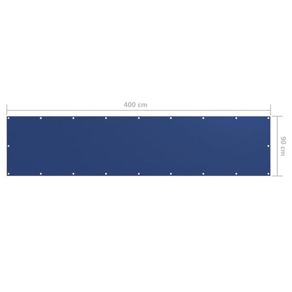 vidaXL Balkongskjerm blå 90x400 cm oxfordstoff
