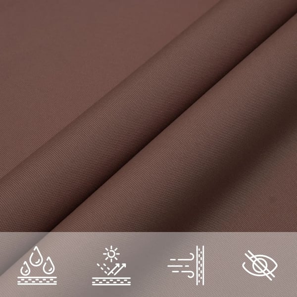 vidaXL Solseil oxfordstoff trekantet 5x7x7 m brun