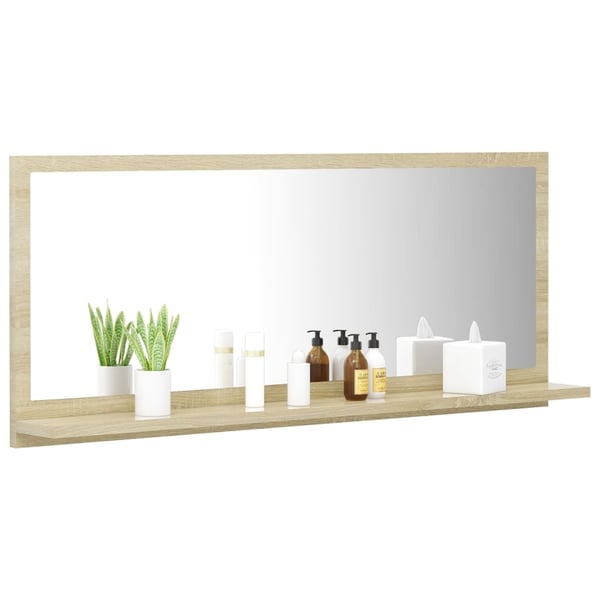 vidaXL Baderomsspeil sonoma eik 90x10,5x37 cm sponplate