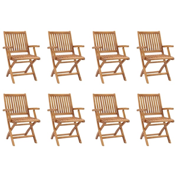 vidaXL Utendørs spisestue 9 deler heltre teak
