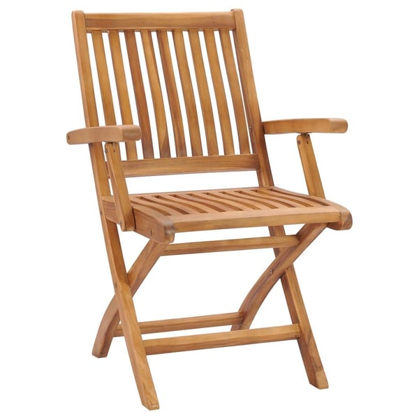 vidaXL havestole 2 stk. med beige hynder massivt teaktræ