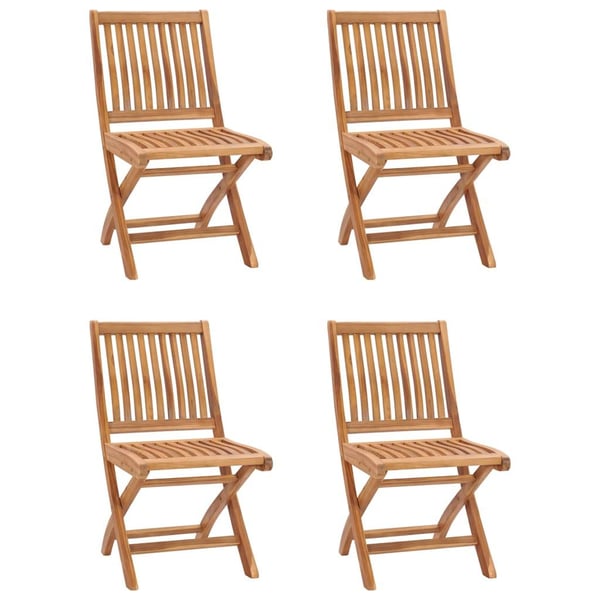 vidaXL Utendørs spisestue 5 deler heltre teak