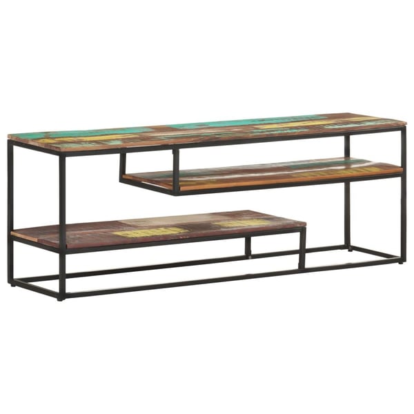 vidaXL TV-skap 130x30x45 cm gjennvunnet heltre