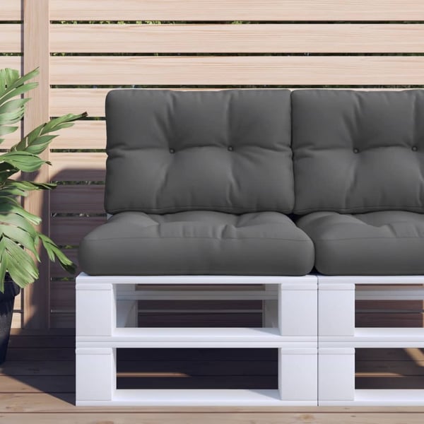 vidaXL pallehynde 50x40x12 cm stof antracitgrå