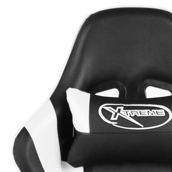 vidaXL drejelig gamingstol PVC hvid