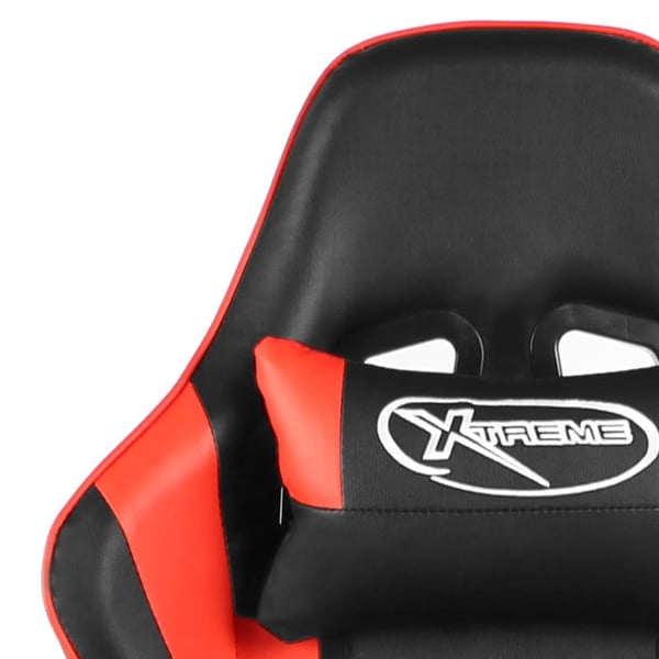 vidaXL drejelig gamingstol PVC rød