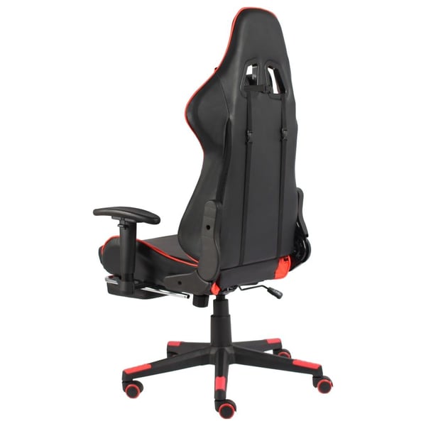 vidaXL drejelig gamingstol med fodstøtte PVC rød
