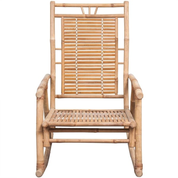 vidaXL Gungstol med dyna bambu