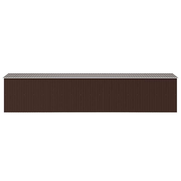 vidaXL Hageskur brun 257x990x181 cm galvanisert stål