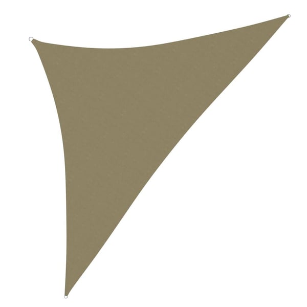 vidaXL Solseil oxfordstoff trekantet 3x3x4,24 m beige